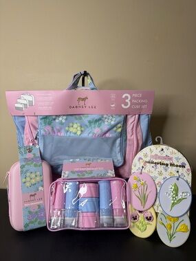 Dabney Lee | Spring Pink Baby Blue 🌸 Floral Packing Cube Set (16)